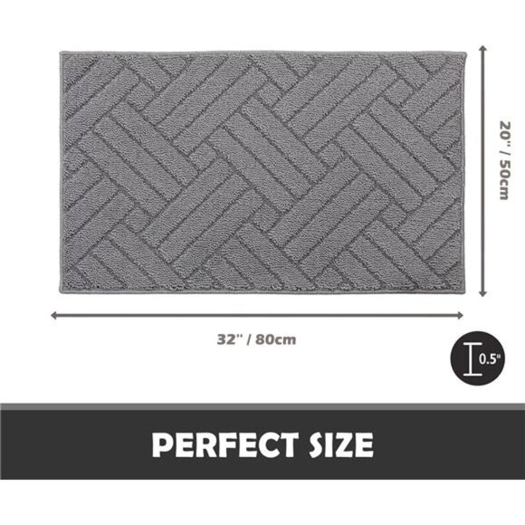 Door Mat Indoor, Non-Slip Rubber Backing Entry Rug & Door Mats, Low-Profile - Picture 2 of 7